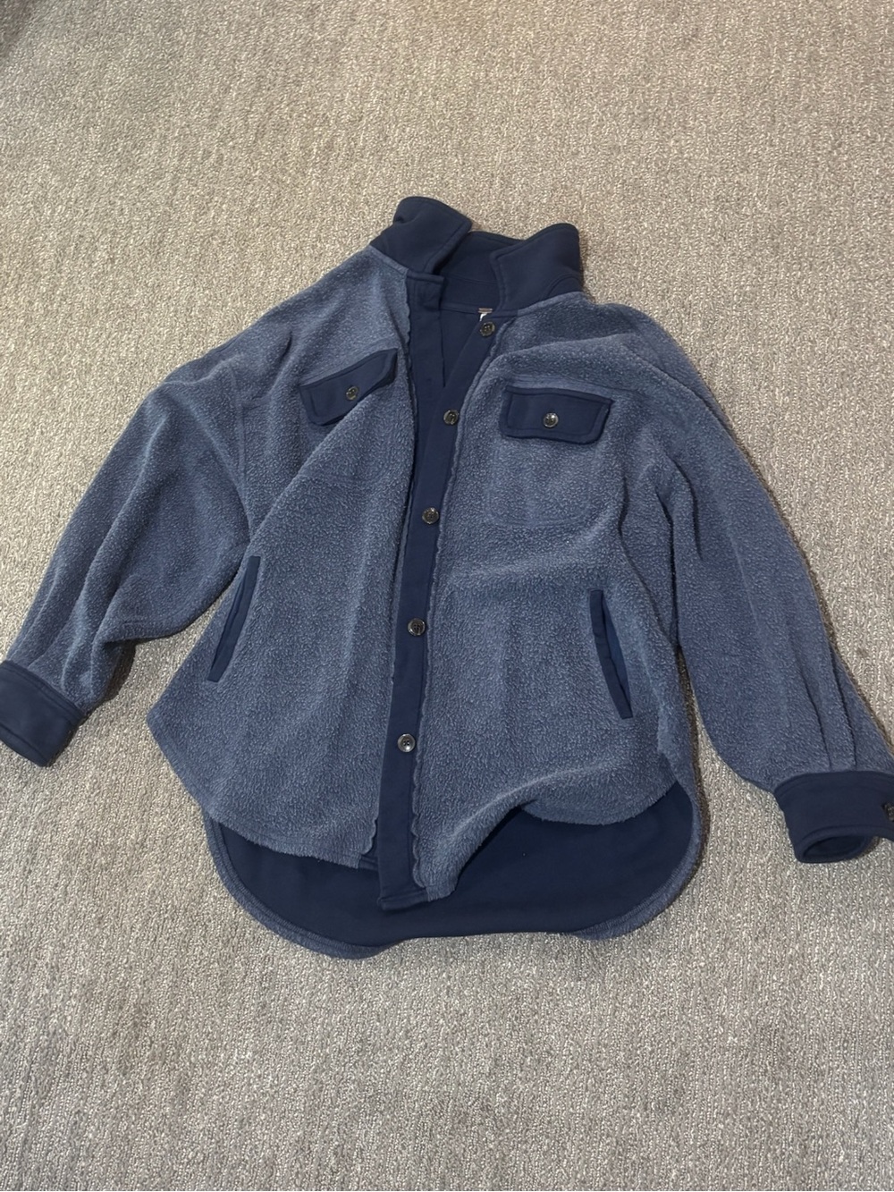 Free People Navy shirt/shacket